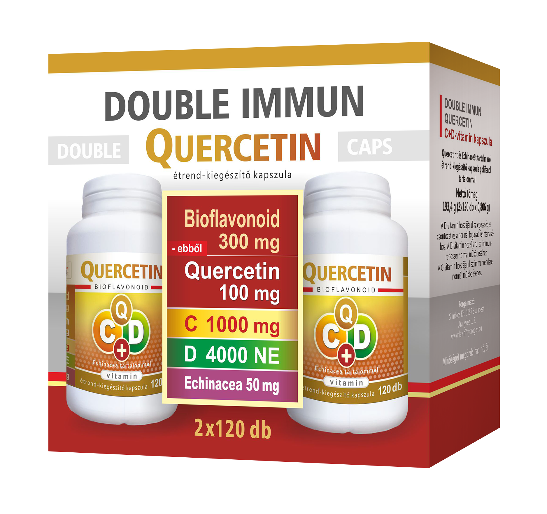 Double Immun Quercetin C+D Echinacea 2x120 caps.